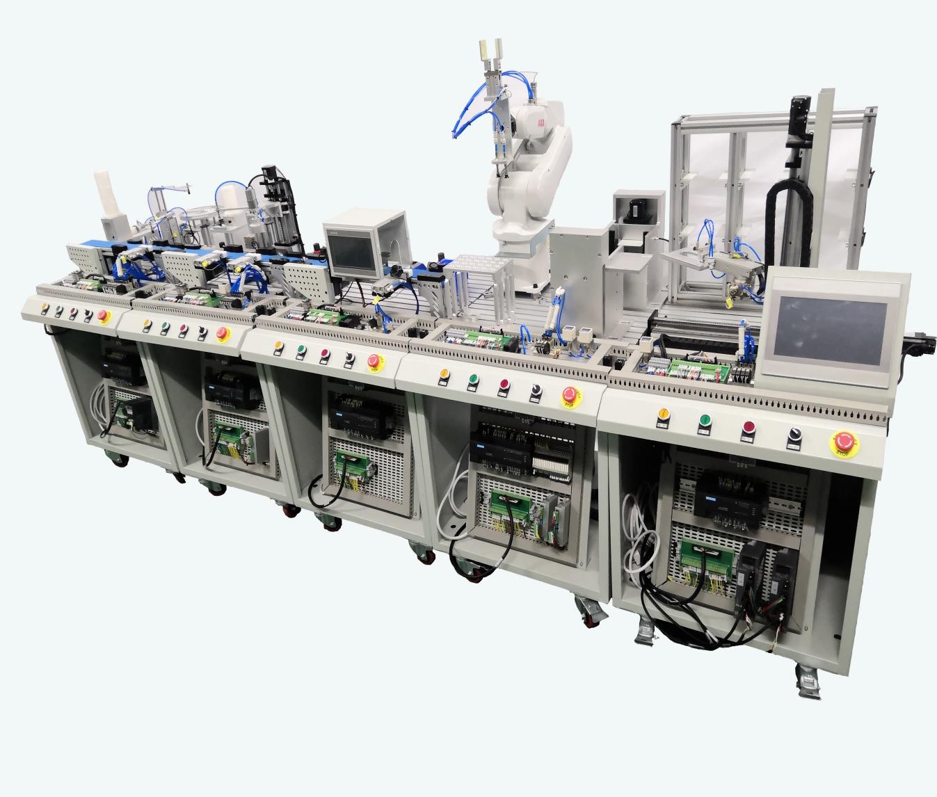 HYRX-GZ04工業(yè)機(jī)器人罐裝生產(chǎn)流水線實訓(xùn)系統(tǒng)